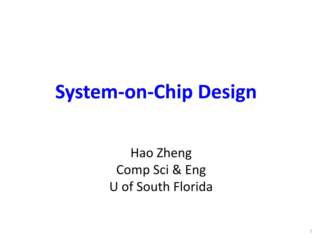 system on chip design