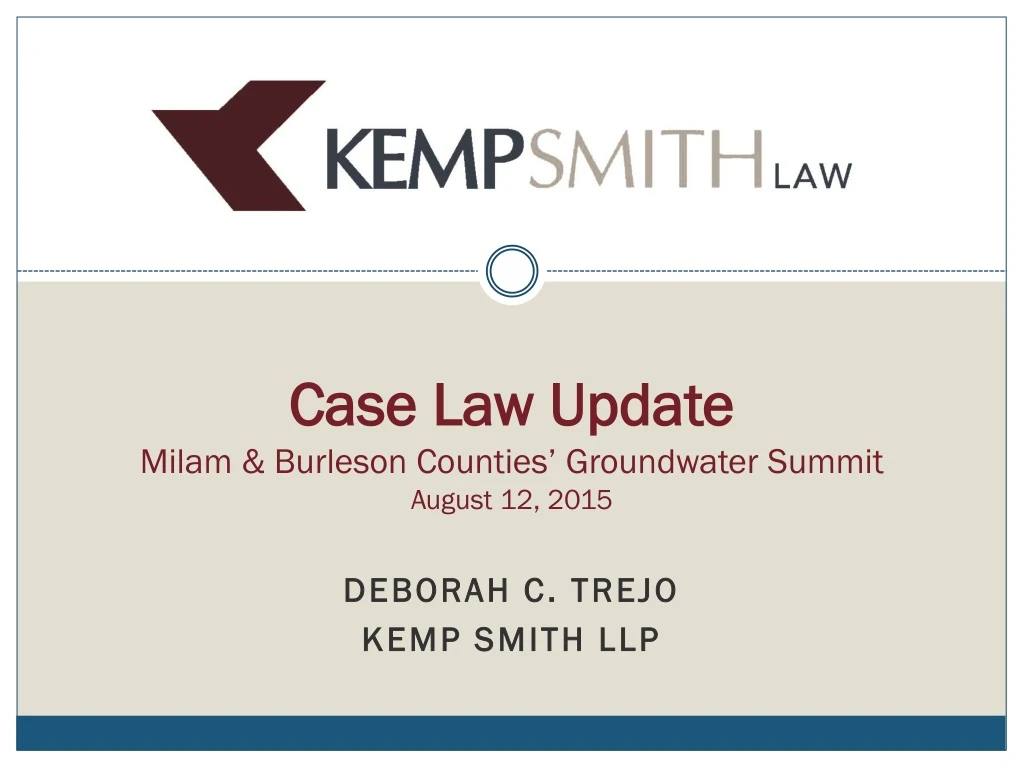 case law update milam burleson counties groundwater summit august 12 2015