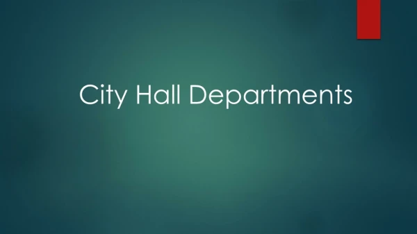 City Hall Departments