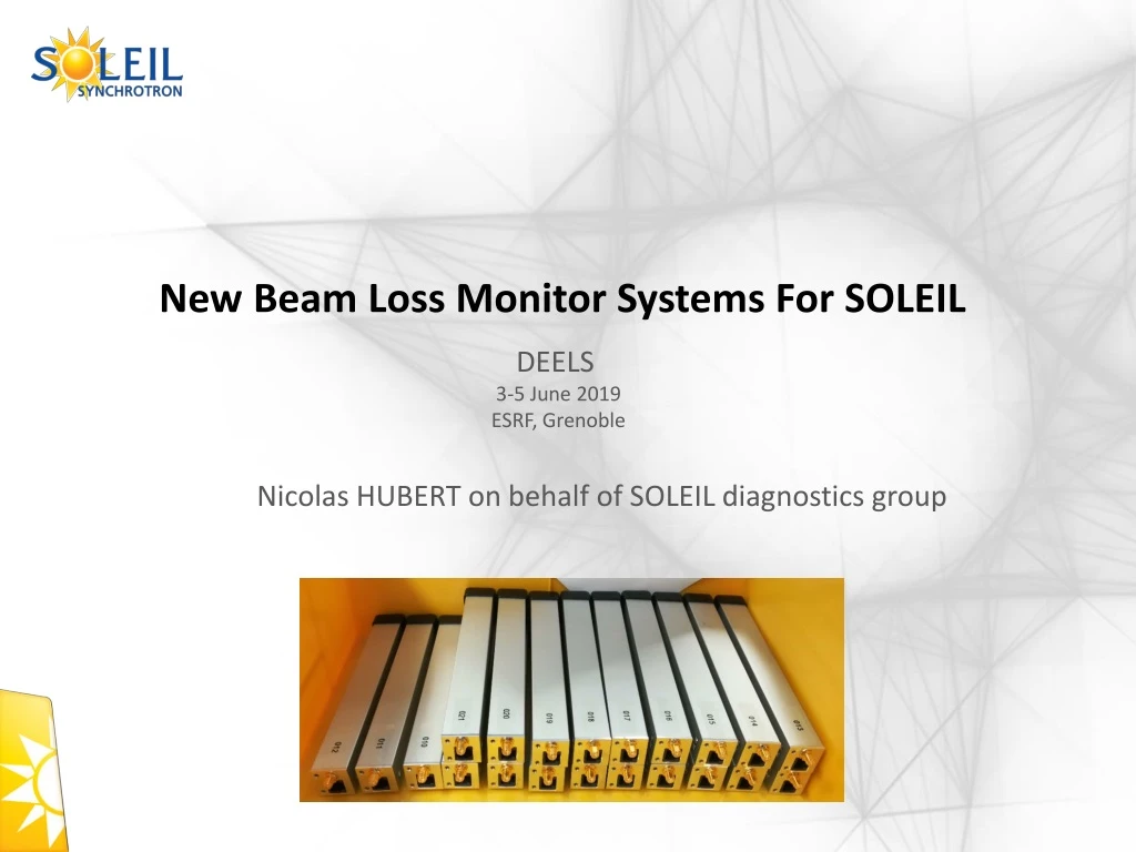 new beam loss monitor systems for soleil