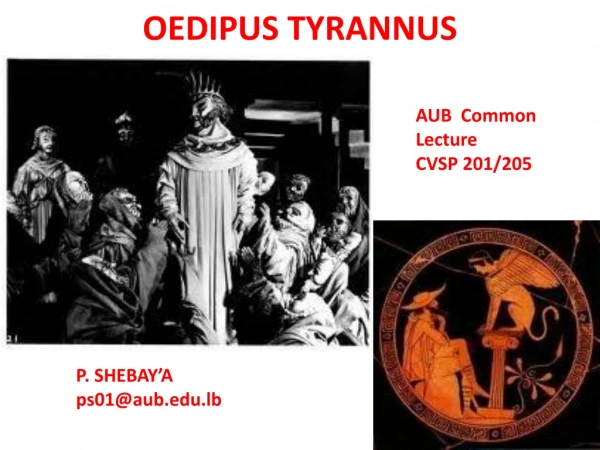 OEDIPUS TYRANNUS
