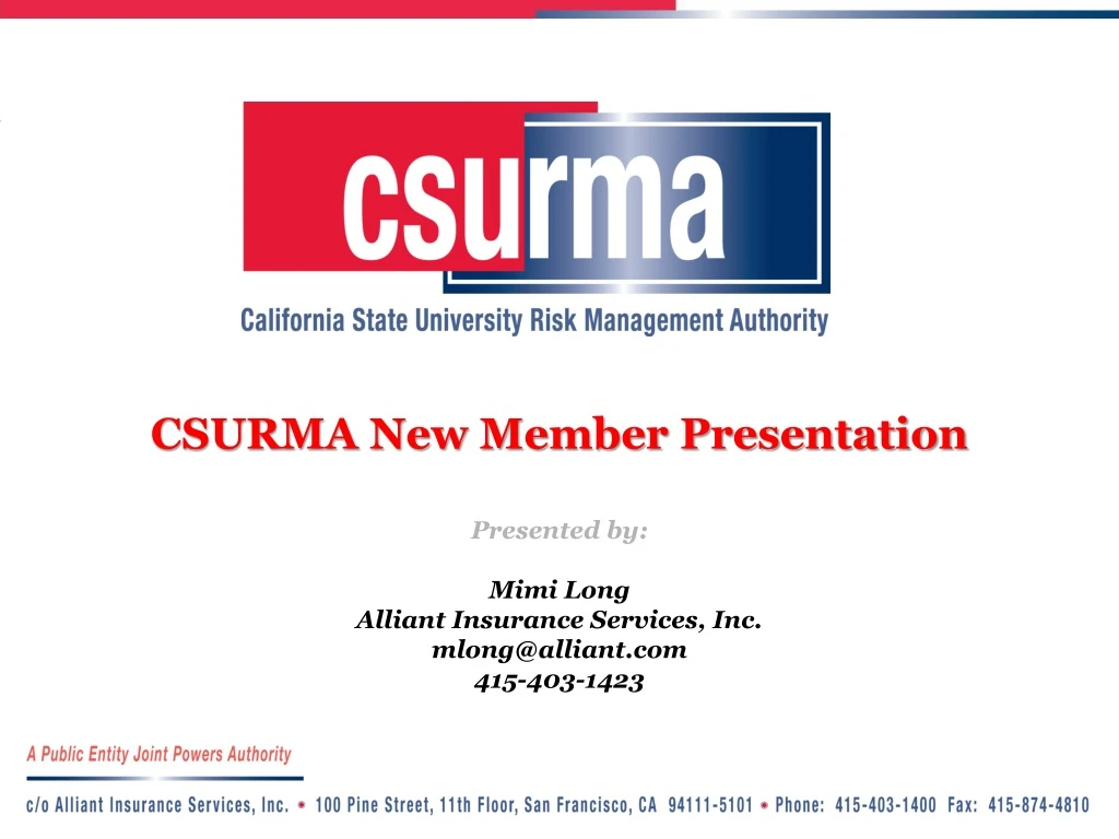 csurma new member presentation presented by mimi
