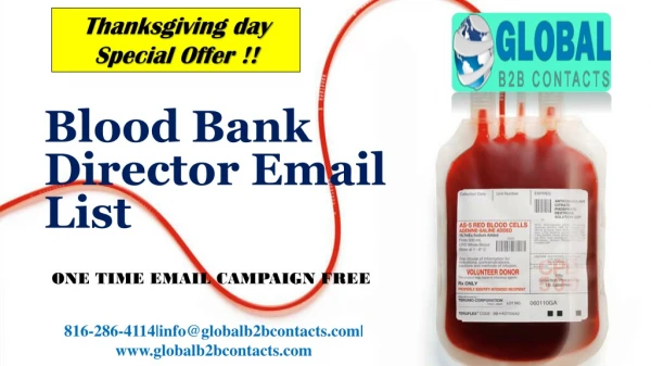 Blood Bank Director Email Data