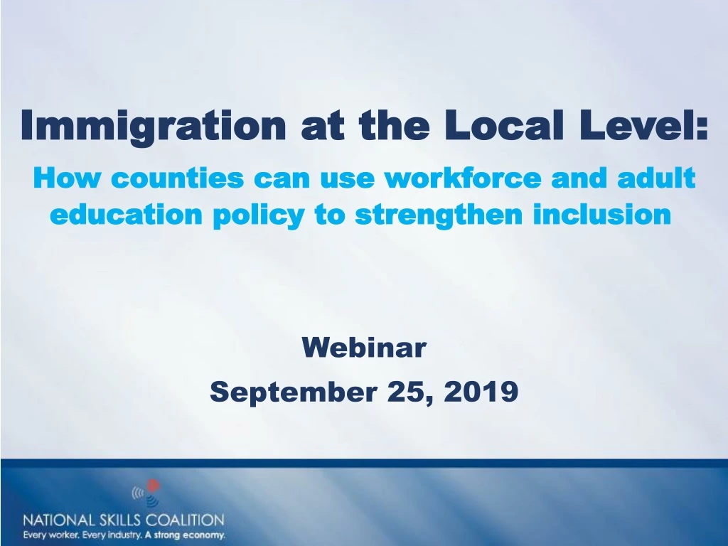 immigration at the local level how counties