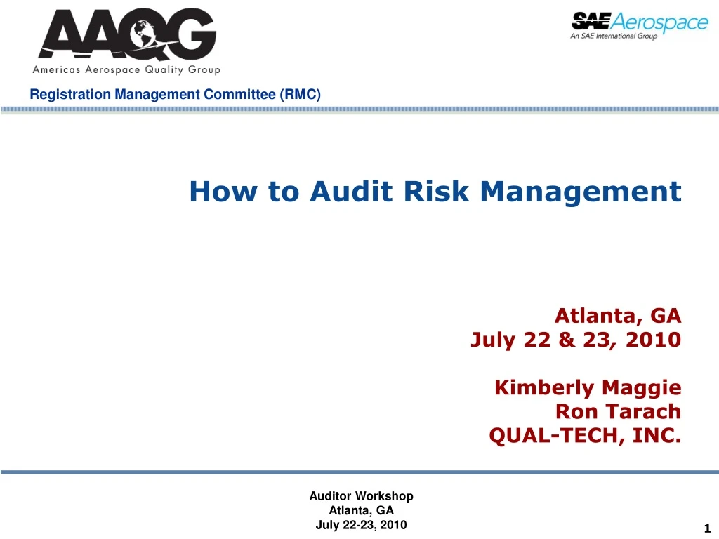 how to audit risk management