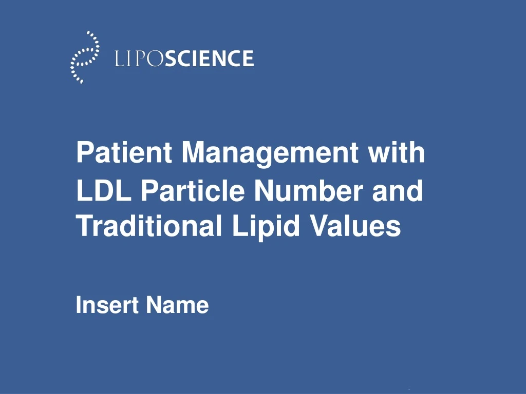 patient management with ldl particle number