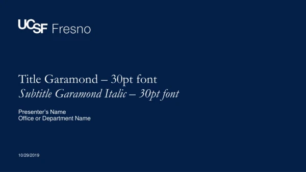 Title Garamond – 30pt font