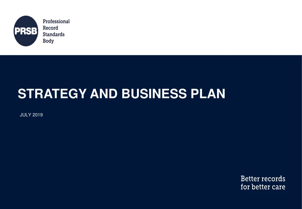 strategy and business plan