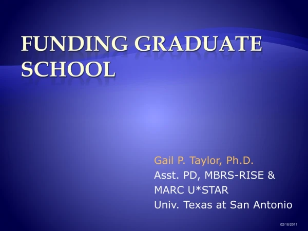 Funding Graduate School