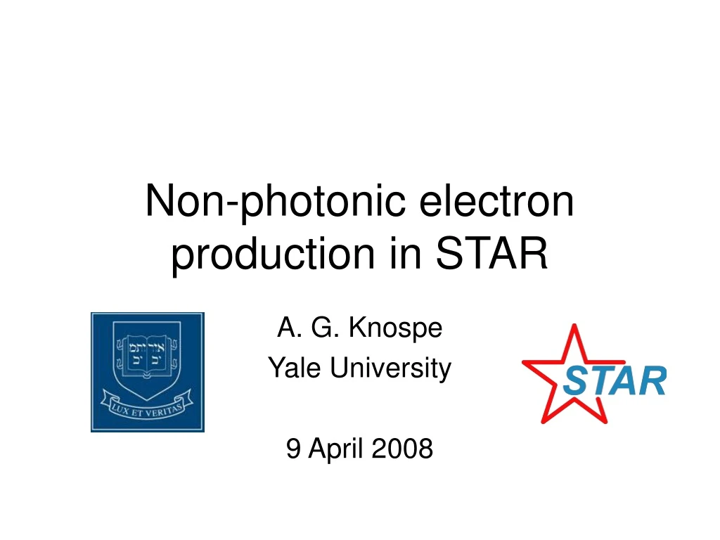 non photonic electron production in star