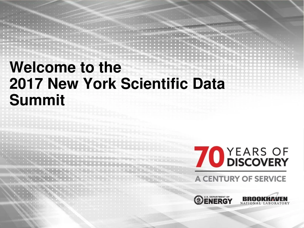 welcome to the 2017 new york scientific data summit