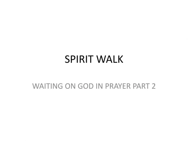 SPIRIT WALK