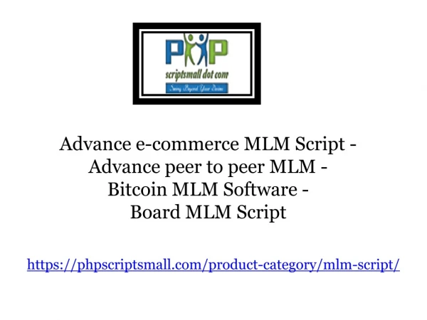 Advance e-commerce MLM Script