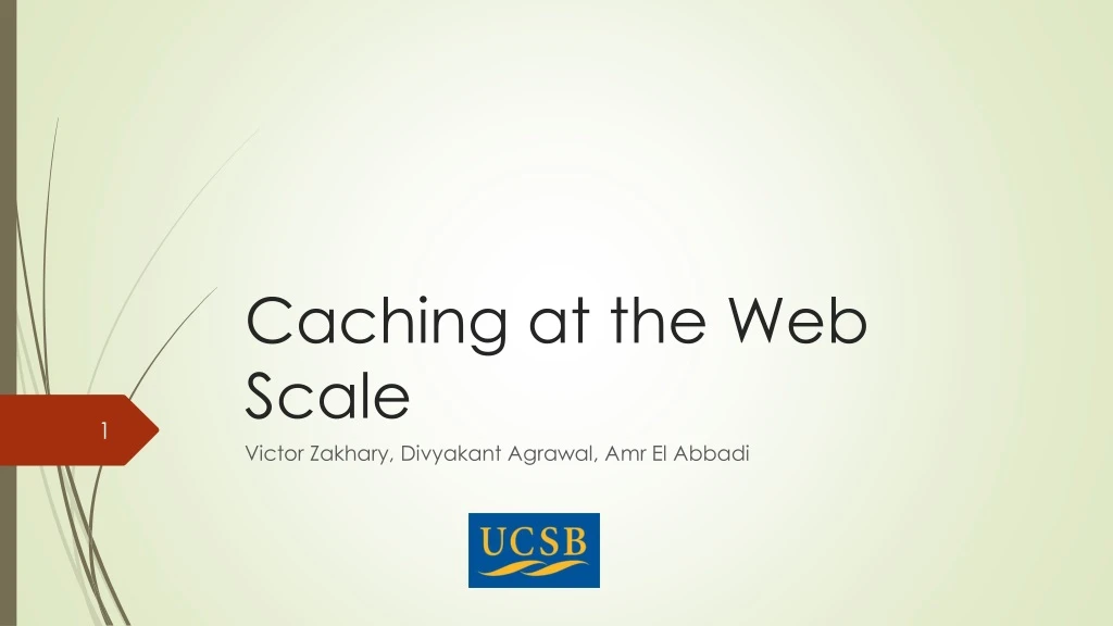 caching at the web scale