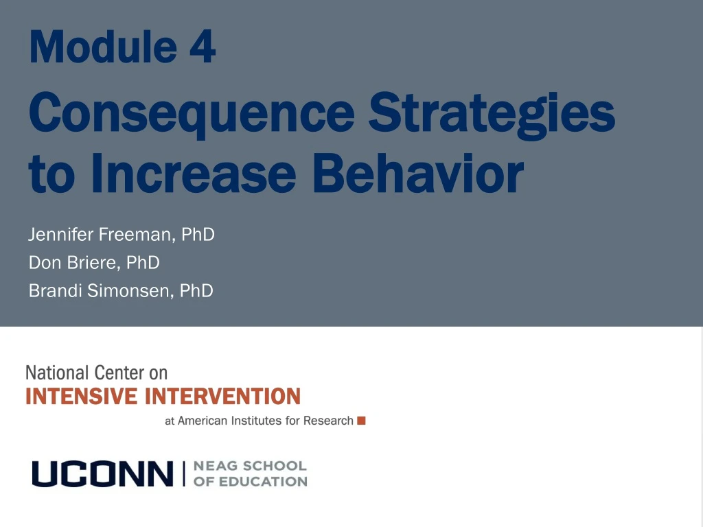 module 4 consequence strategies to increase