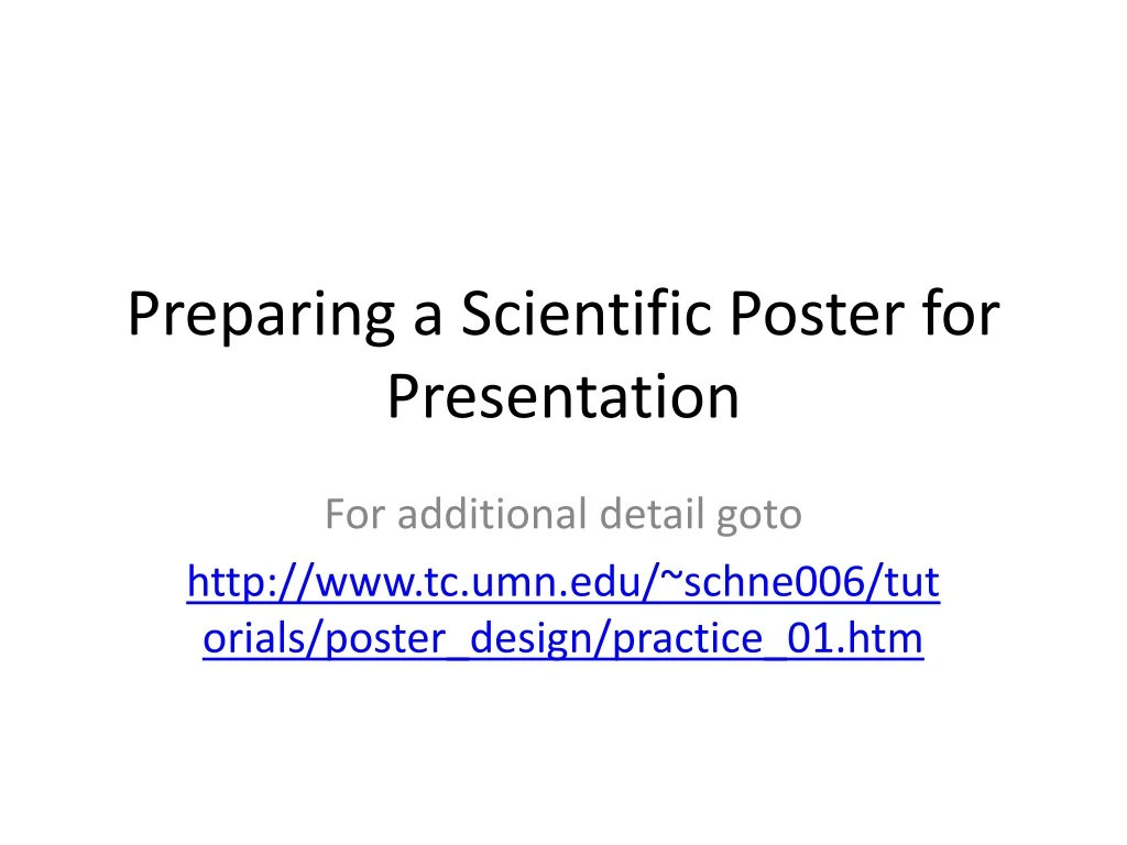 preparing a scientific poster for presentation