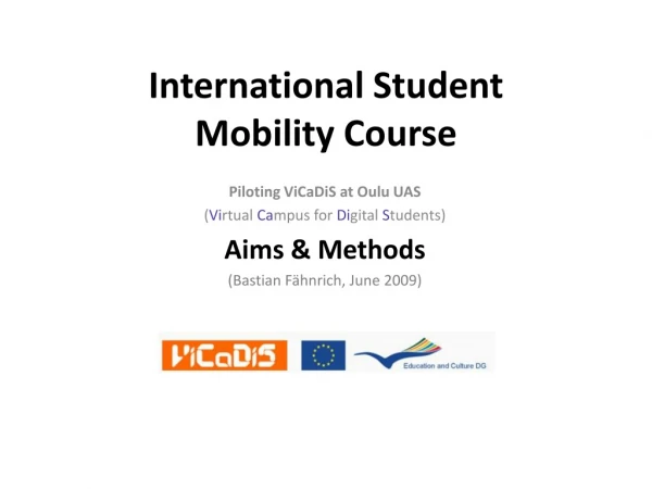 International Student Mobility Course