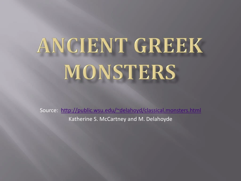 ancient greek monsters