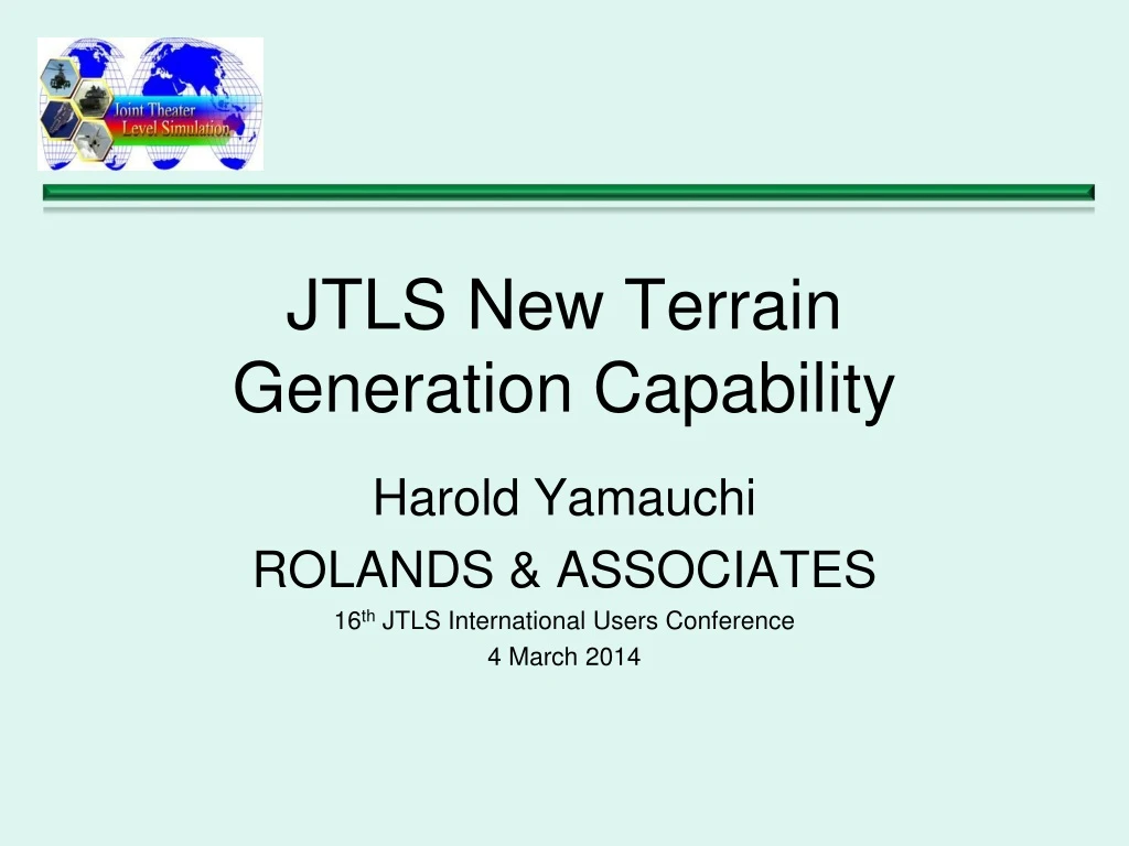 jtls new terrain generation capability