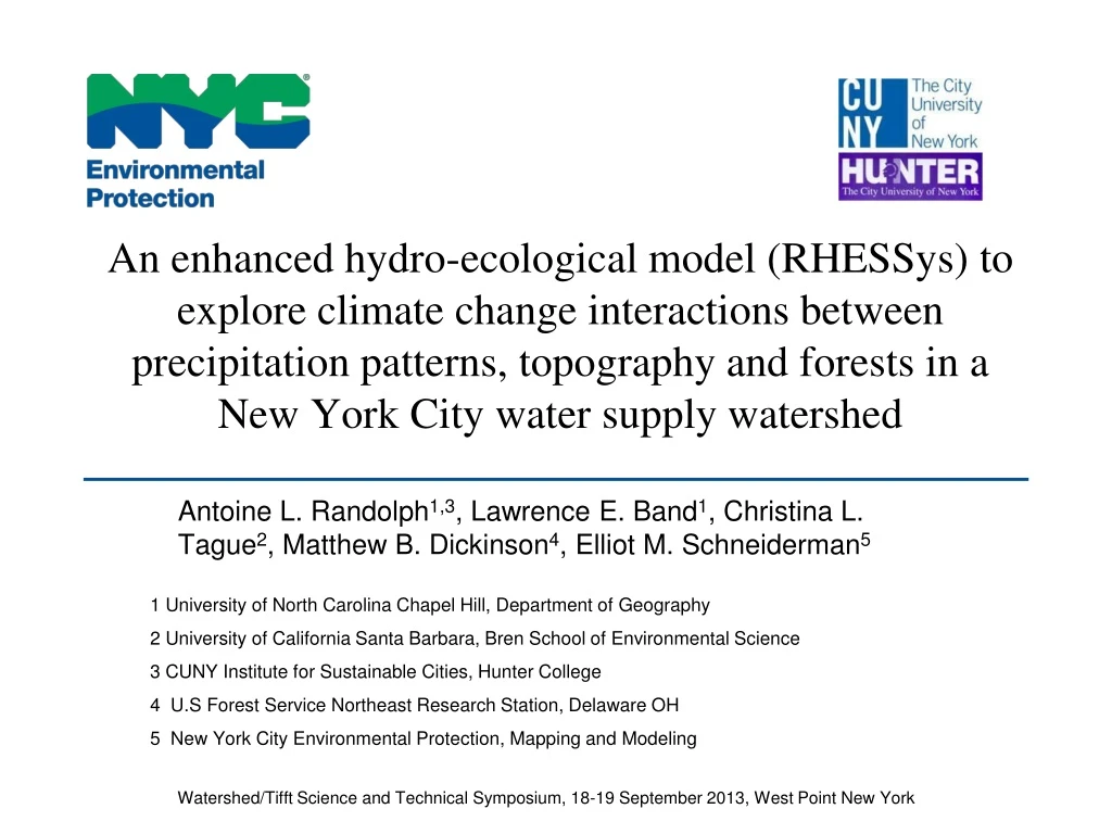 an enhanced hydro ecological model rhessys