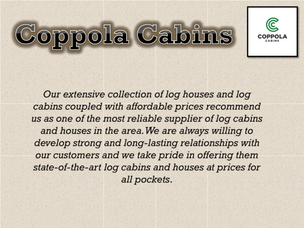 Garden Rooms - Coppola Cabins