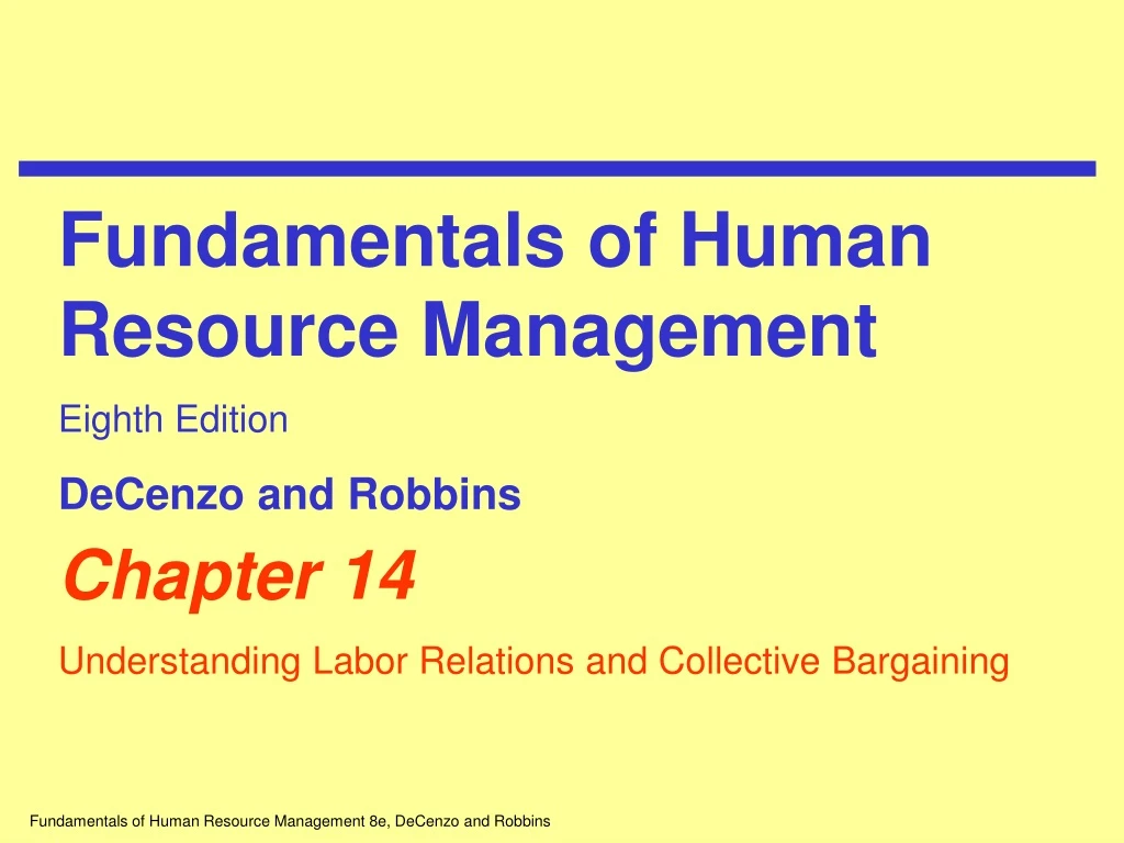 fundamentals of human resource management eighth