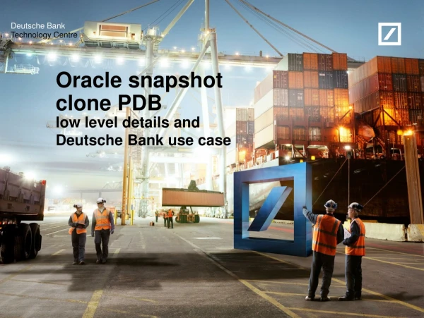 Oracle snapshot clone PDB