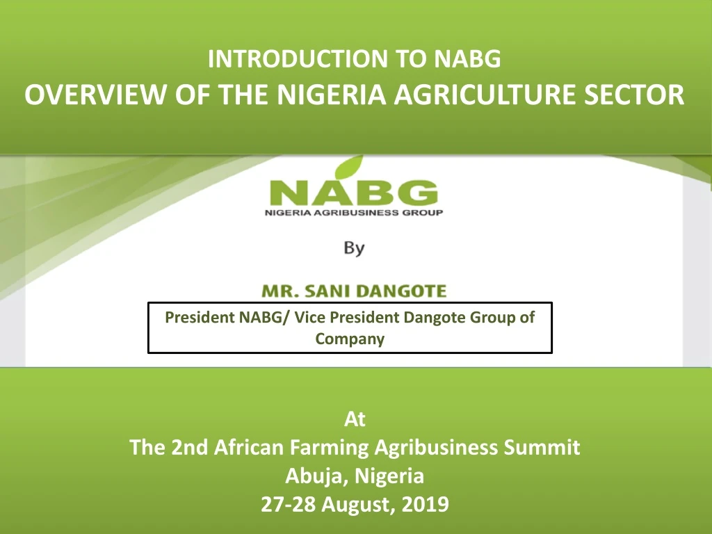 introduction to nabg overview of the nigeria