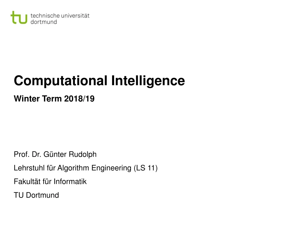 computational intelligence winter term 2018 19
