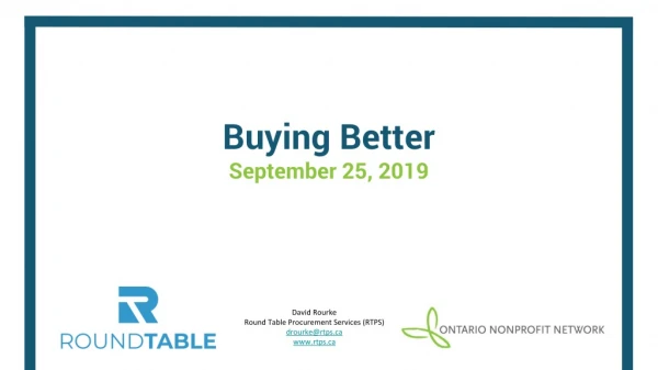Buying Better September 25, 2019
