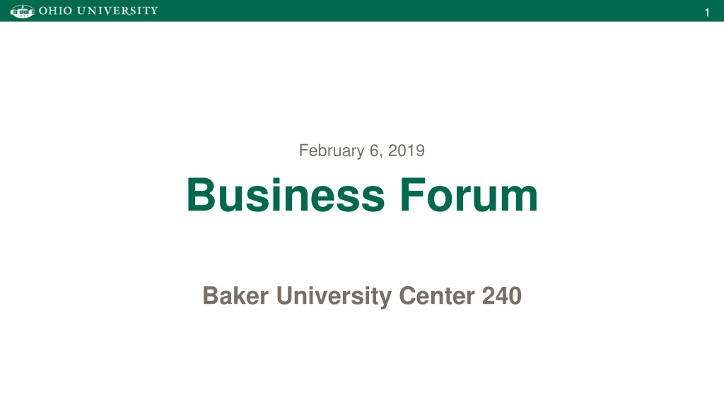 business forum