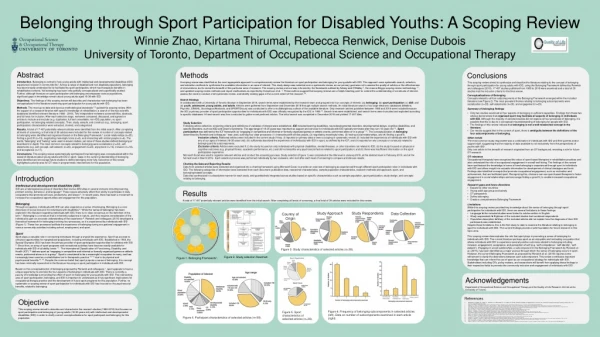 Belonging through Sport Participation for Disabled Youths: A Scoping Review