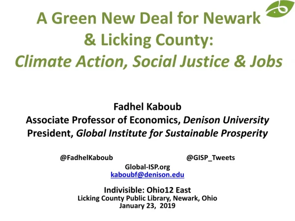A Green New Deal for Newark &amp; Licking County: Climate Action, Social Justice &amp; Jobs