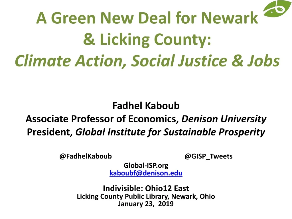 a green new deal for newark licking county climate action social justice jobs