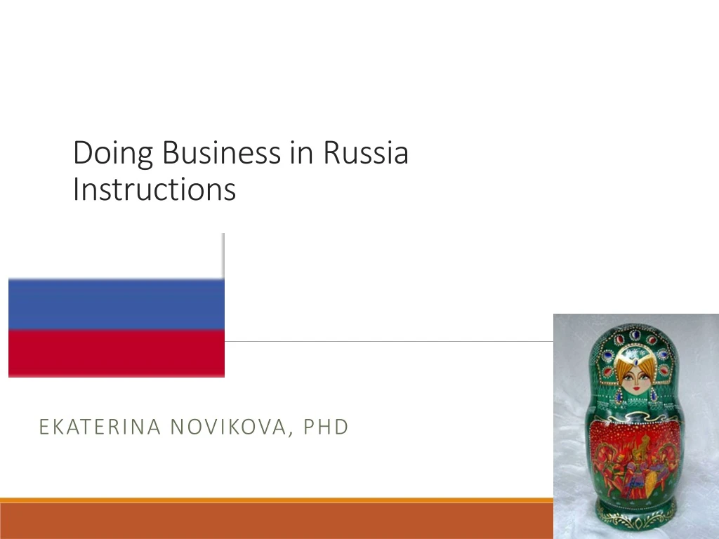 doing business in russia instructions
