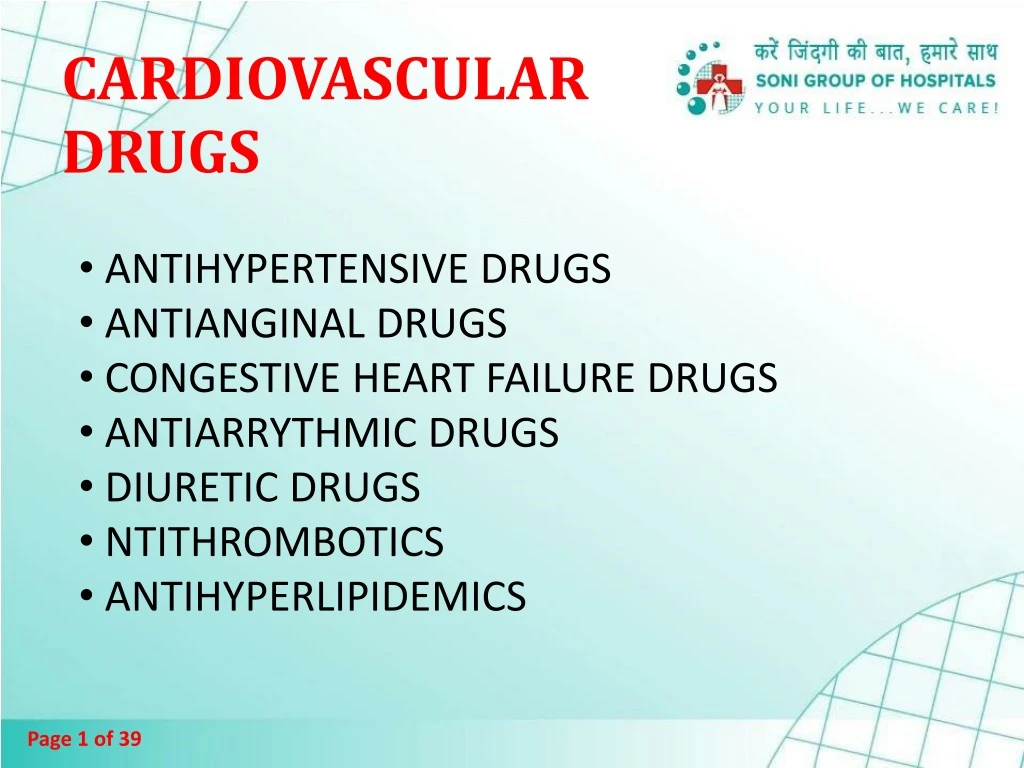 cardiovascular drugs