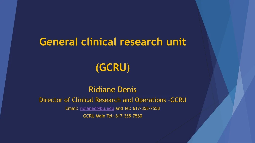 general clinical research unit gcru