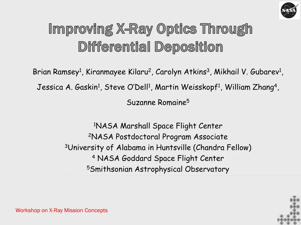 improving x ray optics through differential deposition