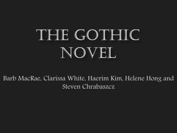 The gothic novel