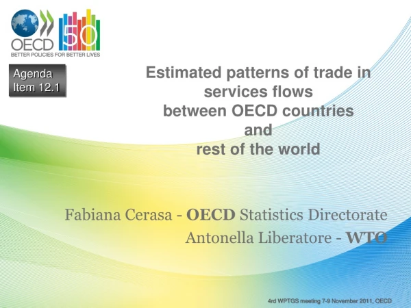 Estimated patterns of trade in services flows between OECD countries and rest of the world