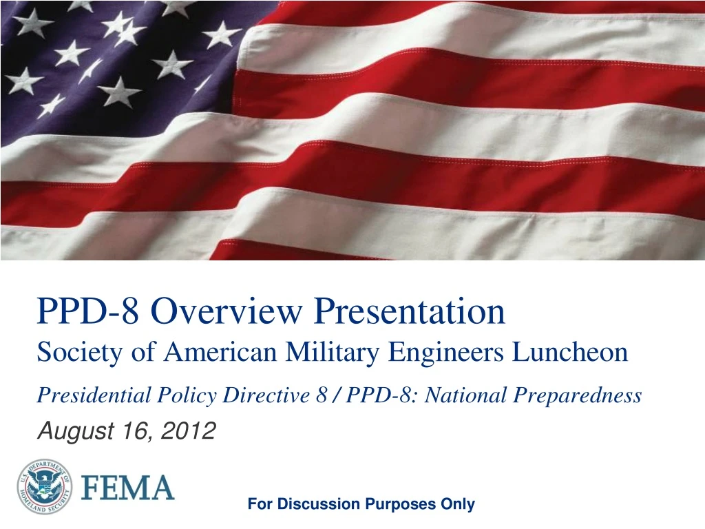 ppd 8 overview presentation society of american military engineers luncheon
