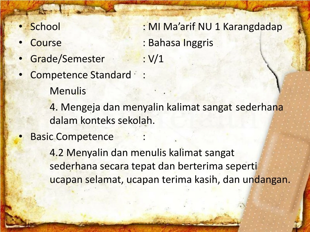 school mi ma arif nu 1 karangdadap course bahasa