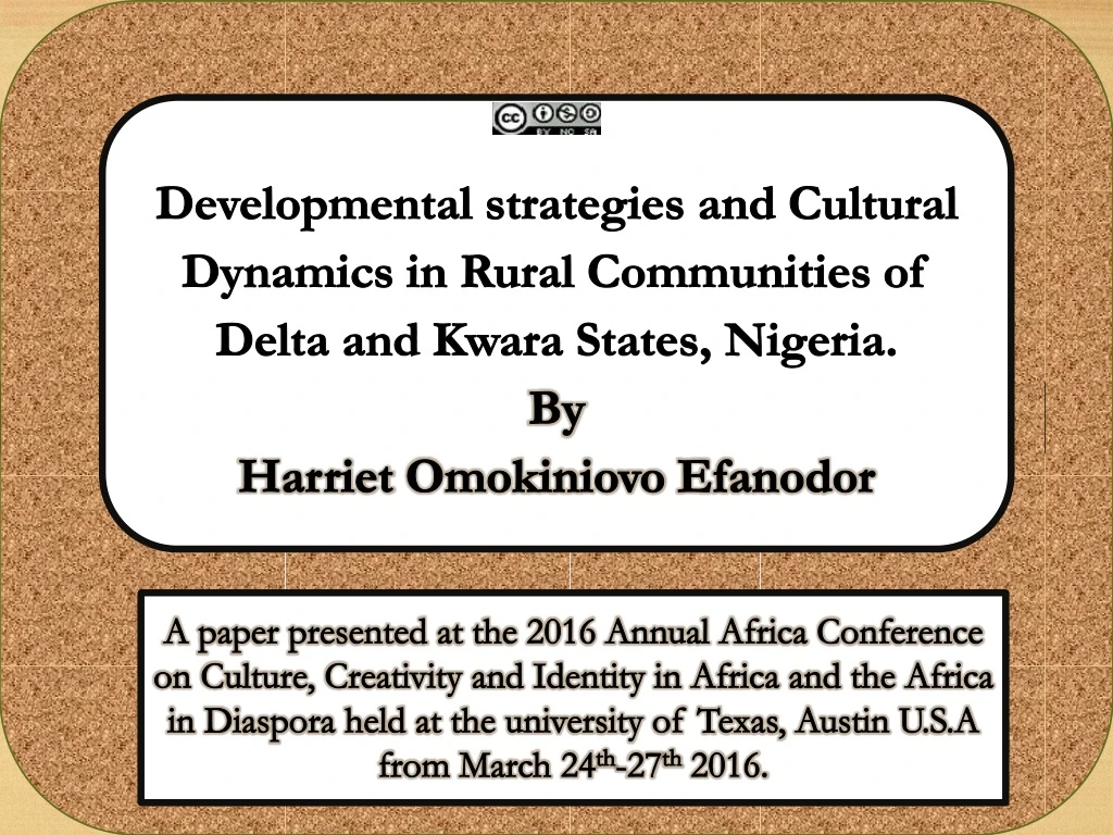 developmental strategies and cultural dynamics