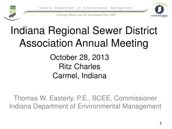 Indiana Regional Sewer District Association Annual Meeting