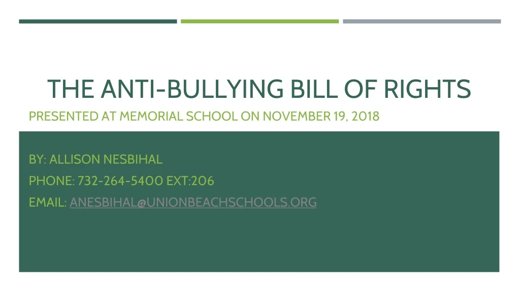 the anti bullying bill of rights
