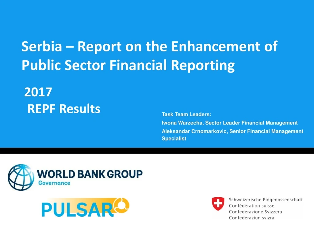serbia report on the enhancement of public sector financial reporting