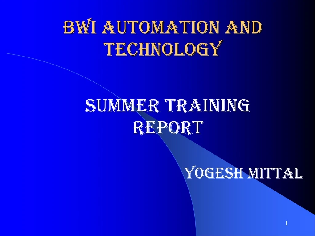 bwi automation and technology