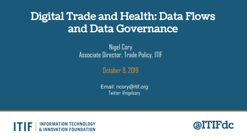 digital trade and health data flows and data