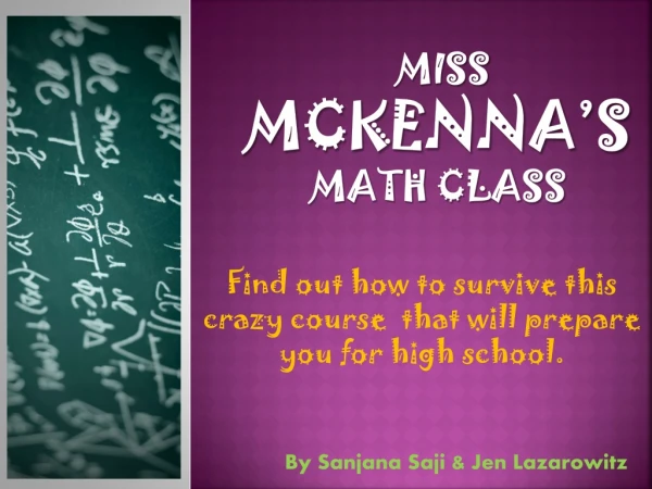Miss Mckenna’s Math Class