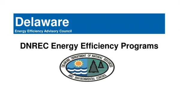 DNREC Energy Efficiency Programs
